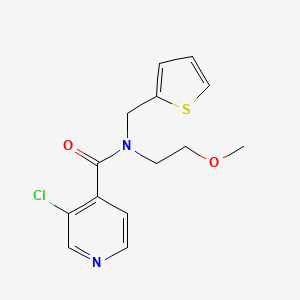 3-chloro-N-(2-methoxyethyl)-N-(thiophen-2-ylmethyl)pyridine-4-carboxamide