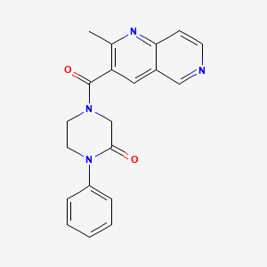 4-[(2-methyl-1,6-naphthyridin-3-yl)carbonyl]-1-phenyl-2-piperazinone