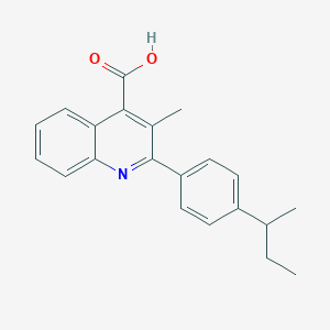 molecular formula C21H21NO2 B452962 2-(4-Sec-butylphenyl)-3-methyl-4-quinolinecarboxylic acid 