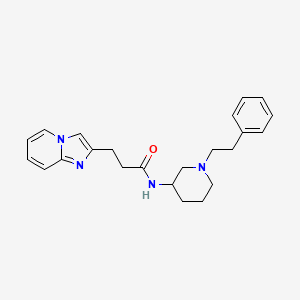 molecular formula C23H28N4O B4529622 3-imidazo[1,2-a]pyridin-2-yl-N-[1-(2-phenylethyl)-3-piperidinyl]propanamide 