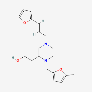 2-{4-[(2E)-3-(2-furyl)-2-propen-1-yl]-1-[(5-methyl-2-furyl)methyl]-2-piperazinyl}ethanol