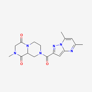 8-[(5,7-dimethylpyrazolo[1,5-a]pyrimidin-2-yl)carbonyl]-2-methyltetrahydro-2H-pyrazino[1,2-a]pyrazine-1,4(3H,6H)-dione