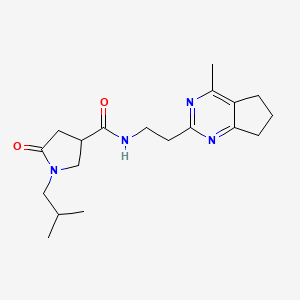 1-isobutyl-N-[2-(4-methyl-6,7-dihydro-5H-cyclopenta[d]pyrimidin-2-yl)ethyl]-5-oxopyrrolidine-3-carboxamide