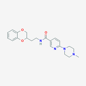 N-[2-(2,3-dihydro-1,4-benzodioxin-2-yl)ethyl]-6-(4-methyl-1-piperazinyl)nicotinamide