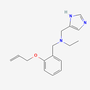 molecular formula C16H21N3O B4529662 N-[2-(allyloxy)benzyl]-N-(1H-imidazol-4-ylmethyl)ethanamine 