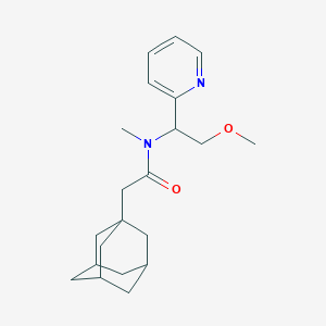 molecular formula C21H30N2O2 B4529679 2-(1-金刚烷基)-N-(2-甲氧基-1-吡啶-2-基乙基)-N-甲基乙酰胺 