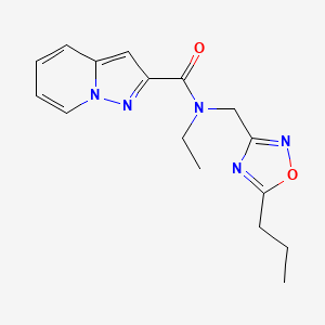 N-ethyl-N-[(5-propyl-1,2,4-oxadiazol-3-yl)methyl]pyrazolo[1,5-a]pyridine-2-carboxamide