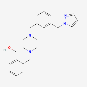 [2-({4-[3-(1H-pyrazol-1-ylmethyl)benzyl]piperazin-1-yl}methyl)phenyl]methanol