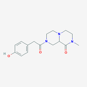 molecular formula C16H21N3O3 B4529704 8-[(4-hydroxyphenyl)acetyl]-2-methylhexahydro-2H-pyrazino[1,2-a]pyrazin-1(6H)-one 