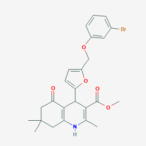 Methyl 4-{5-[(3-bromophenoxy)methyl]furan-2-yl}-2,7,7-trimethyl-5-oxo-1,4,5,6,7,8-hexahydroquinoline-3-carboxylate