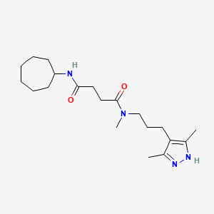 N'-cycloheptyl-N-[3-(3,5-dimethyl-1H-pyrazol-4-yl)propyl]-N-methylsuccinamide