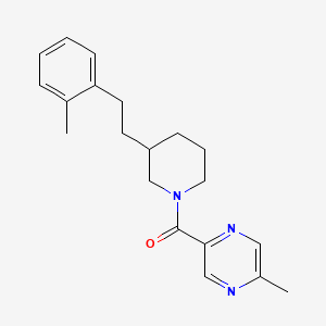 molecular formula C20H25N3O B4529724 2-methyl-5-({3-[2-(2-methylphenyl)ethyl]-1-piperidinyl}carbonyl)pyrazine 