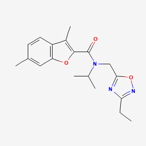 N-[(3-ethyl-1,2,4-oxadiazol-5-yl)methyl]-N-isopropyl-3,6-dimethyl-1-benzofuran-2-carboxamide