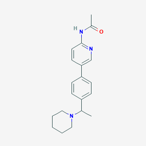 molecular formula C20H25N3O B4529755 N-{5-[4-(1-piperidin-1-ylethyl)phenyl]pyridin-2-yl}acetamide 