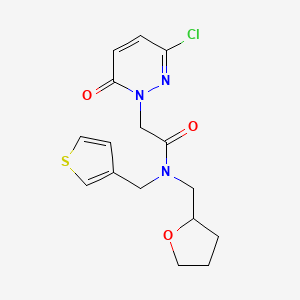 2-(3-chloro-6-oxopyridazin-1(6H)-yl)-N-(tetrahydrofuran-2-ylmethyl)-N-(3-thienylmethyl)acetamide