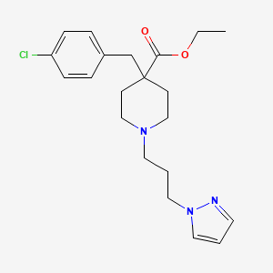 ethyl 4-(4-chlorobenzyl)-1-[3-(1H-pyrazol-1-yl)propyl]-4-piperidinecarboxylate