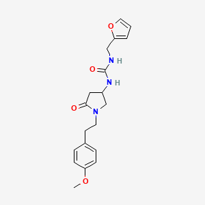 molecular formula C19H23N3O4 B4529785 N-(2-furylmethyl)-N'-{1-[2-(4-methoxyphenyl)ethyl]-5-oxo-3-pyrrolidinyl}urea 