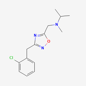 molecular formula C14H18ClN3O B4529791 N-{[3-(2-chlorobenzyl)-1,2,4-oxadiazol-5-yl]methyl}-N-methyl-2-propanamine 