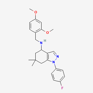 N-(2,4-dimethoxybenzyl)-1-(4-fluorophenyl)-6,6-dimethyl-4,5,6,7-tetrahydro-1H-indazol-4-amine