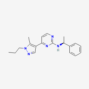 4-(5-methyl-1-propyl-1H-pyrazol-4-yl)-N-[(1S)-1-phenylethyl]pyrimidin-2-amine