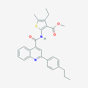 Methyl 4-ethyl-5-methyl-2-({[2-(4-propylphenyl)-4-quinolinyl]carbonyl}amino)-3-thiophenecarboxylate