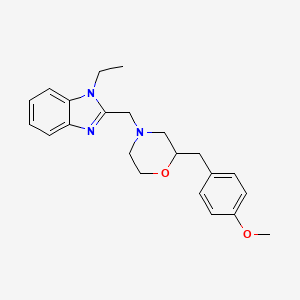 1-ethyl-2-{[2-(4-methoxybenzyl)-4-morpholinyl]methyl}-1H-benzimidazole