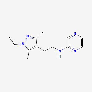 N-[2-(1-ethyl-3,5-dimethyl-1H-pyrazol-4-yl)ethyl]-2-pyrazinamine