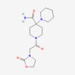 1'-[(2-oxo-1,3-oxazolidin-3-yl)acetyl]-1,4'-bipiperidine-4'-carboxamide