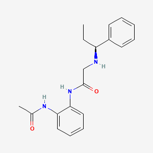 N-[2-(acetylamino)phenyl]-2-{[(1S)-1-phenylpropyl]amino}acetamide