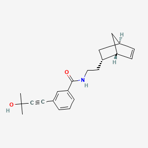 N-{2-[(1S*,2S*,4S*)-bicyclo[2.2.1]hept-5-en-2-yl]ethyl}-3-(3-hydroxy-3-methylbut-1-yn-1-yl)benzamide