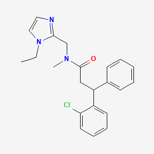 3-(2-chlorophenyl)-N-[(1-ethyl-1H-imidazol-2-yl)methyl]-N-methyl-3-phenylpropanamide