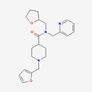 1-(2-furylmethyl)-N-(pyridin-2-ylmethyl)-N-(tetrahydrofuran-2-ylmethyl)piperidine-4-carboxamide