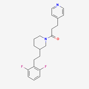 4-(3-{3-[2-(2,6-difluorophenyl)ethyl]-1-piperidinyl}-3-oxopropyl)pyridine