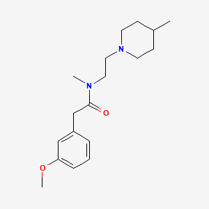 2-(3-methoxyphenyl)-N-methyl-N-[2-(4-methyl-1-piperidinyl)ethyl]acetamide trifluoroacetate