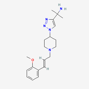 molecular formula C20H29N5O B4529940 [1-(1-{1-[(2E)-3-(2-methoxyphenyl)-2-propen-1-yl]-4-piperidinyl}-1H-1,2,3-triazol-4-yl)-1-methylethyl]amine bis(trifluoroacetate) 