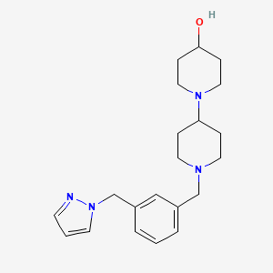 molecular formula C21H30N4O B4529942 1'-[3-(1H-pyrazol-1-ylmethyl)benzyl]-1,4'-bipiperidin-4-ol 