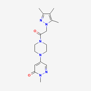 2-methyl-5-{4-[(3,4,5-trimethyl-1H-pyrazol-1-yl)acetyl]-1-piperazinyl}-3(2H)-pyridazinone