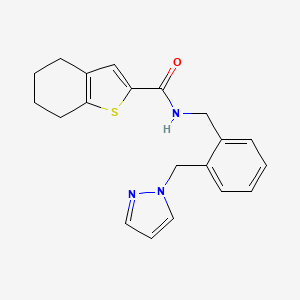 N-[2-(1H-pyrazol-1-ylmethyl)benzyl]-4,5,6,7-tetrahydro-1-benzothiophene-2-carboxamide