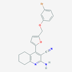 2-Amino-4-{5-[(3-bromophenoxy)methyl]furan-2-yl}-5,6,7,8-tetrahydroquinoline-3-carbonitrile