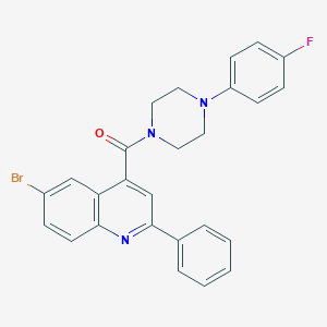 molecular formula C26H21BrFN3O B452998 (6-Bromo-2-phenylquinolin-4-yl)[4-(4-fluorophenyl)piperazin-1-yl]methanone 
