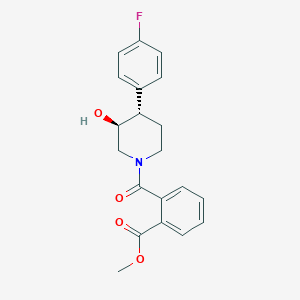 molecular formula C20H20FNO4 B4529998 methyl 2-{[(3S*,4S*)-4-(4-fluorophenyl)-3-hydroxypiperidin-1-yl]carbonyl}benzoate 