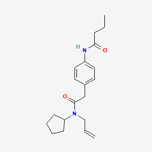 N-(4-{2-[allyl(cyclopentyl)amino]-2-oxoethyl}phenyl)butanamide