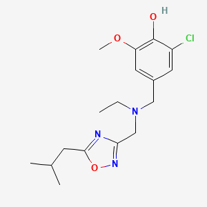 molecular formula C17H24ClN3O3 B4530009 2-chloro-4-({ethyl[(5-isobutyl-1,2,4-oxadiazol-3-yl)methyl]amino}methyl)-6-methoxyphenol 