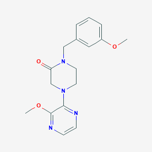 molecular formula C17H20N4O3 B4530040 1-(3-methoxybenzyl)-4-(3-methoxy-2-pyrazinyl)-2-piperazinone 