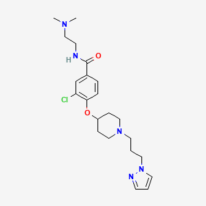 3-chloro-N-[2-(dimethylamino)ethyl]-4-({1-[3-(1H-pyrazol-1-yl)propyl]-4-piperidinyl}oxy)benzamide