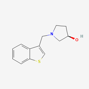 molecular formula C13H15NOS B4530073 (3R)-1-(1-benzothien-3-ylmethyl)-3-pyrrolidinol trifluoroacetate (salt) 