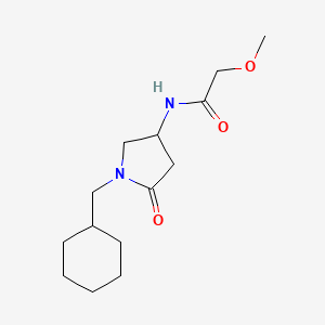 molecular formula C14H24N2O3 B4530079 N-[1-(cyclohexylmethyl)-5-oxopyrrolidin-3-yl]-2-methoxyacetamide 