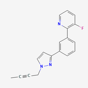 2-{3-[1-(2-butyn-1-yl)-1H-pyrazol-3-yl]phenyl}-3-fluoropyridine