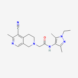 2-(5-cyano-6-methyl-3,4-dihydro-2,7-naphthyridin-2(1H)-yl)-N-(1-ethyl-3,5-dimethyl-1H-pyrazol-4-yl)acetamide