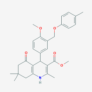 Methyl 4-{4-methoxy-3-[(4-methylphenoxy)methyl]phenyl}-2,7,7-trimethyl-5-oxo-1,4,5,6,7,8-hexahydro-3-quinolinecarboxylate